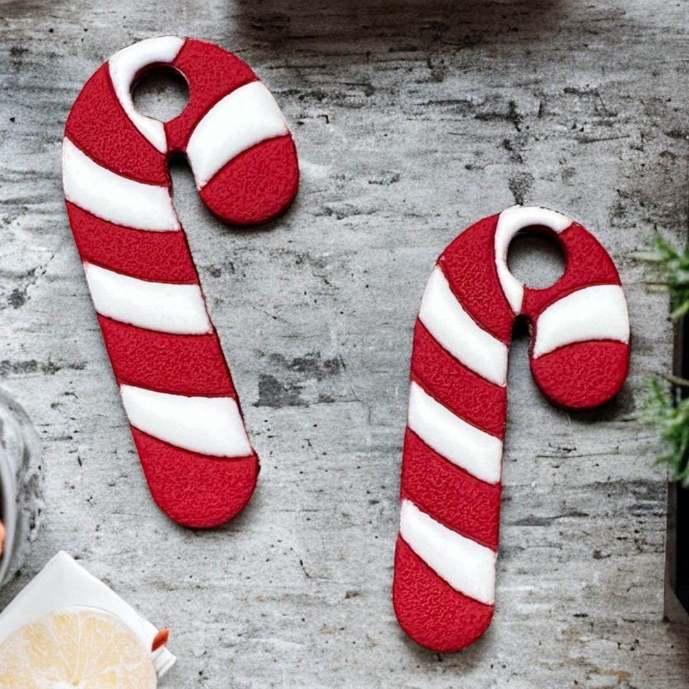 Stanley Cup Topper- Candy Cane Clay Accessory- 30oz and 40oz